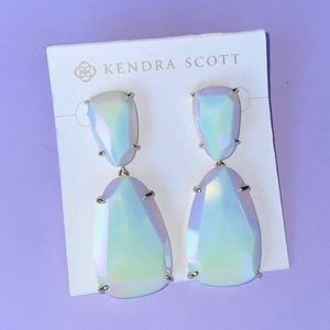 White Iridescent Katie Earrings